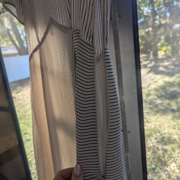 Clad and Cloth - Stripe Maxi Dress - Cream & Black - US Size M - Picture 7 of 11